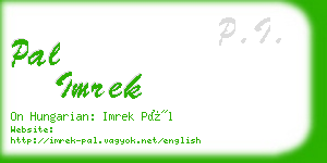 pal imrek business card